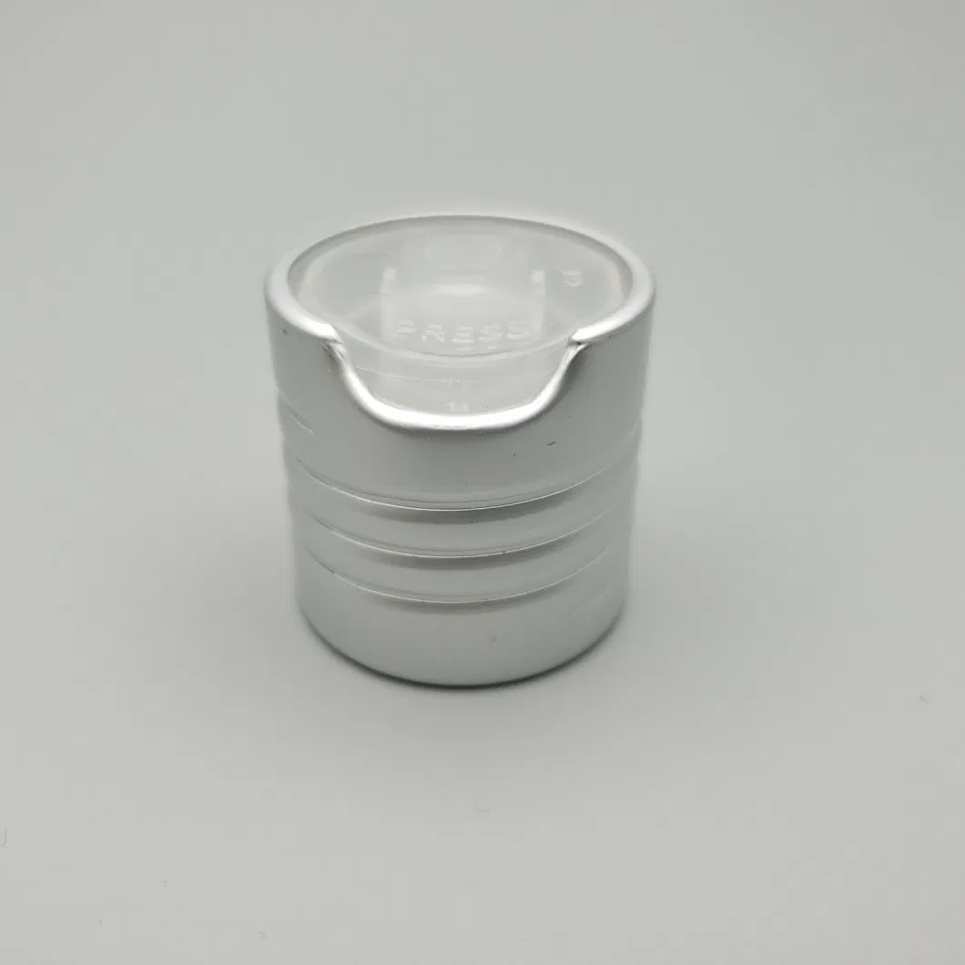 28/410 Disc Top Cap with Shiny Metal Collar